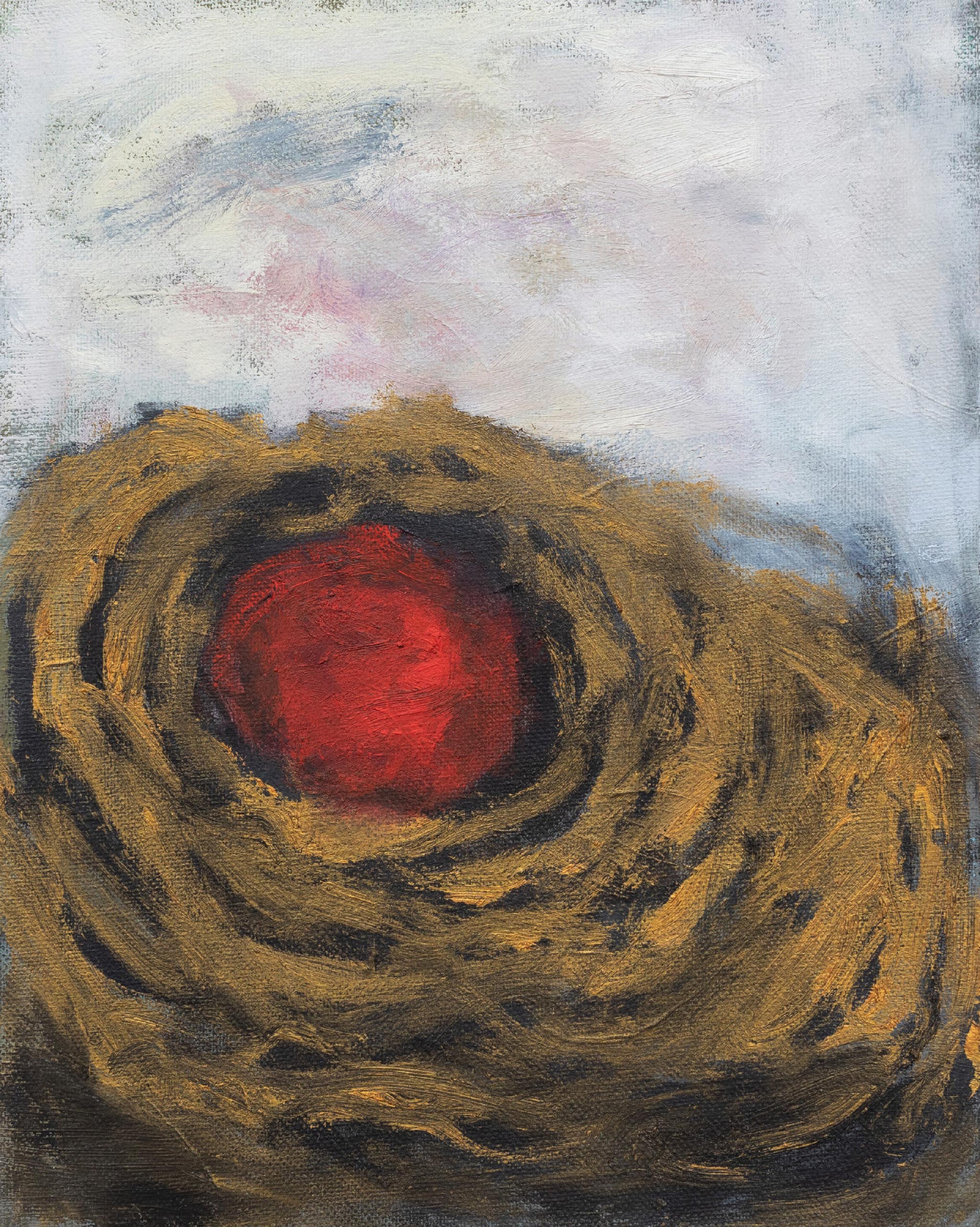 Sky singing, Oil on canvas, 2020, 30 × 24 cm